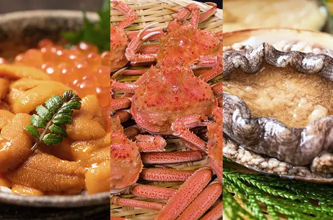 北海道産の厳選海鮮の写真