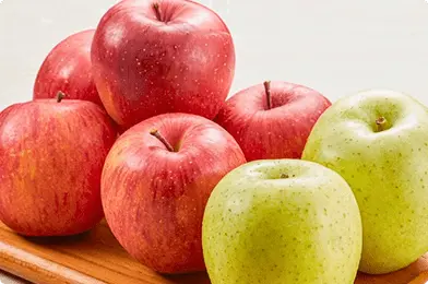 北海道余市産のりんご、サンふじと王林を詰め合わせた食べ比べセット