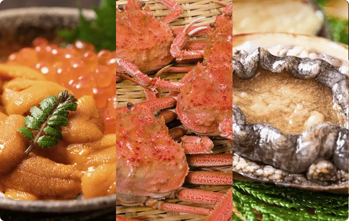 北海道産の厳選海鮮